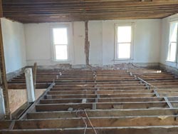 Home interior demolition cleanup