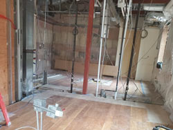 Commercial building interior renovation